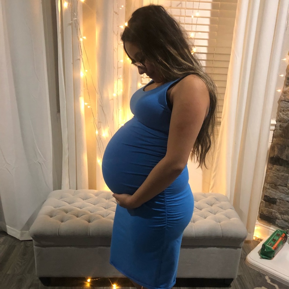 Baby Blue Maternity Dress, Good condition
